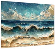 Tablou pe sticlă - Pictura mării (70x50 cm)