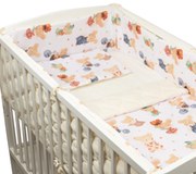 Set lenjerie patut 120x60 cm 5 piese Kidizi Mice, model matlasat, include perna, plapumioara, aparatoare si cearceaf