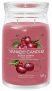 Lumânare parfumată Yankee Candle Signatureîn borcan, mare, Black Cherry, 567 g