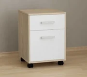 Comoda pentru office E 24 40x40x56 cm Strejar Sonoma si Alb