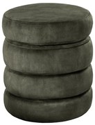 Taburete cu spatiu de depozitare, Catifea Verde, VOQUE 50cm