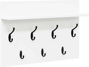 vidaXL Răcător de paltoane montat pe perete Alb 60 x 40 x 12 cm