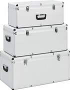 vidaXL Cutii de depozitare, 3 buc., argintiu, aluminiu