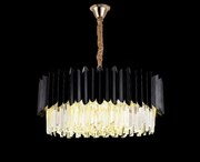 Candelabru Cristal, 3 X E27, Negru, 30cm