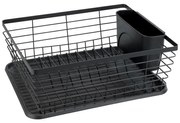 WENKO 54766100 - Scurgător pentru vase Black Outdoor Kitchen, 36 x 30 cm, negru/negru