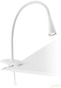 Lampa LED de birou alba cu clip flexibila, LENA 52059