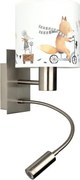 Brilagi - LED Flex. lampă BOBO 1xE27/25W/230V + LED/3W crom/alb/cu animale