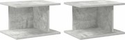 vidaXL Noptieră 2 pcs Gri din beton 40 x 30 x 25 cm Lemn compozit