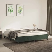vidaXL Cadru de pat fără saltea, verde închis, 160x200 cm, catifea