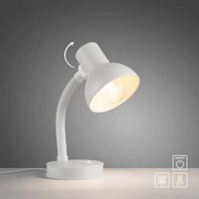 JUST LIGHT. 11080-16 - Lampă de birou flexibilă FLEXI 1xE27/25W/230V albă
