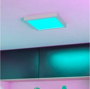 Eglo 901378 - Plafonieră LED RGBW reglabilă cu sticlă fumurie FUEVA-Z LED/10,5W/230V 22x22cm IP44 alb