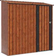 vidaXL Magazii pentru grădină Maro 203,5 x 73 x 200 cm Metal