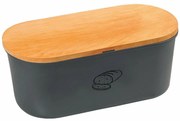 Kesper 85093 Cutie de pâine cu placă de tăiat,gri, 34 x 14 x 18 cm