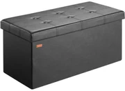 Casaria Taburet cu spațiu de depozitare KYLE, 80x40x40cm, negru