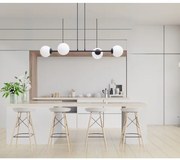 Lustră pe cablu FIRA 4xE27/60W/230V negru