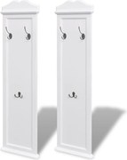 vidaXL Cuiere de haine, 2 buc., alb