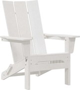vidaXL Scaun pliabil Adirondack Alb 80,5 x 74,5 x 92 cm HDPE