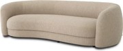 Canapea curbata design LUX Blaine, boucle sand