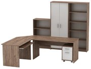 Set de birou Hansa 2 NEW (craft dunkel + alb). 1040190
