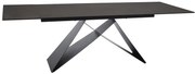Masa extensibila Westin Ceramic OSSIDO BRUNO maro/negru mat L160-240 cm