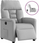 vidaXL Scaun reclinabil electric Cloud Grey Fabric