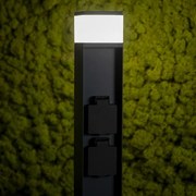 Lampă de exterior cu 2 prize Kanlux 38765 DASTEN 1xG9/11W/230V 50 cm IP44 negru