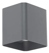 Aplică modernă gri închis cu LED IP54 pătrată - Evi