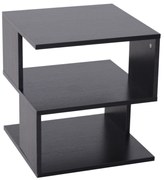 HOMCOM Măsuță de Cafea cu 3 Etajere, Mobilier Modern pentru Living, Negru, 40x40x43cm | Aosom Romania