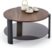 Masuta cafea LIRA, nuc/negru, 80x43 cm