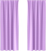vidaXL Perdele Opaque cu Inel 2 pcs Violet 225 x 140 cm Poliester