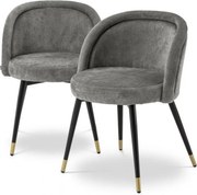 Set de 2 scaune design LUX Chloe, gri 114528 HZ