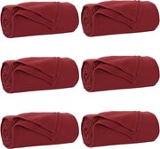 vidaXL Pături de aruncat 6 pcs Roșu Bordeaux 200 x 150 cm Molton