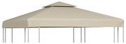 vidaXL Copertină de rezervă acoperiș pavilion, bej, 3x3 m, 310 g/m²