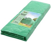 Prelată de seră Outsunny din PE cu 12 ferestre, ușă rulantă și margini îngropate, 6x3x2 m, de culoare verde | Aosom Romania