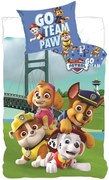 Patrula Cățelușilor Set de lenjerie de pat pentru copii Go Team Paw 100×135cm, 40×60 cm