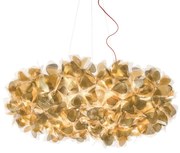 Lustra design unicat realizata manual Clizia XXL Mama Non Mama Gold, 130cm