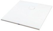 Cagliari || White 80x80x2,6 cm Cădiță de duș pătrată, SMC, cu sifon inclus