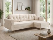Canapea extensibila de colt SILVIANO, crem, reversibila, 230x140 cm