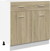 vidaXL Dulap inferior cu sertar “Lyon”, stejar Sonoma, 80x46x81,5 cm