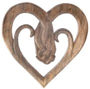 InDecor Inimă din lemn de mango Joined hands, 30 x30 x 2,5 cm