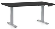 Masa inaltime reglabila OfficeTech D, 120 x 80 cm, bază gri, negru