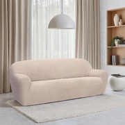 Huse super elastice RUBINIA smântânii fotoliu triplu (l. 180 - 230 cm)