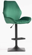 HR350KW Scaun Verde din Catifea Bază Neagră