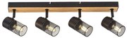 Plafoniera 4L design industrial Metta negru