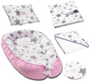 Set 5 piese Bebe Nou-Nascut Kidizi Pink Stars