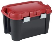 Cutie de depozitare roșie/neagră din plastic cu capac 59x39,5x36 cm Totem – Curver