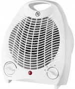 Încălzitor electric cu ventilator și întrerupătorde siguranță, alb