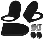 Capac WC CARLO FLAT UF BLACK MATT