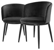 Set de 2 scaune din otel design LUX Filmore negru 111998 HZ