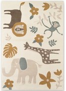 Covor pentru copii crem 160x235 cm Animal Safari – Hanse Home